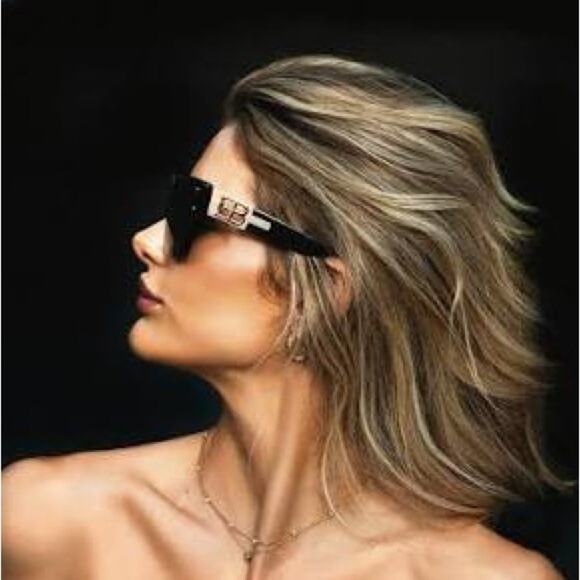 New! BUGATTI 48L-BK Elegant Cat Eye Luxury Black Sunglasses, Authentic main image 8